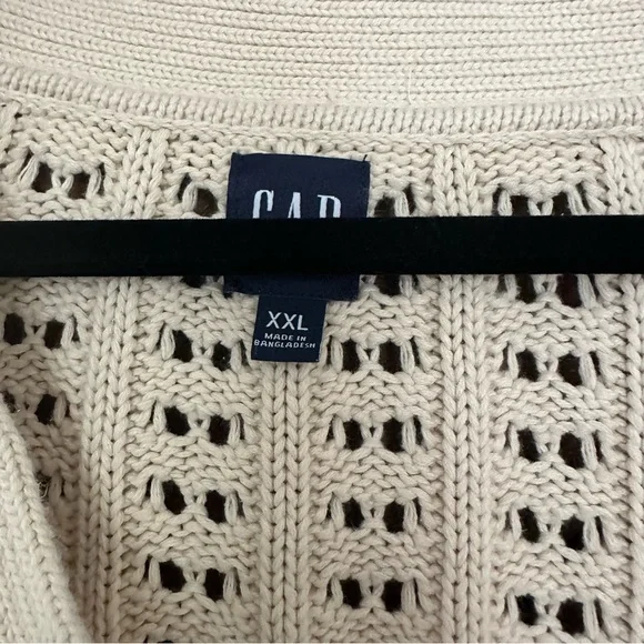 Cream Button-Up Women Sweater - Picture 2 of 2